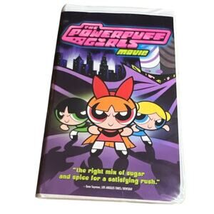 THE POWERPUFF GIRLS ANIMATED VHS VIDEO MOVIE, ORIG. FULL-LENGTH FILM, CLAMSHELL